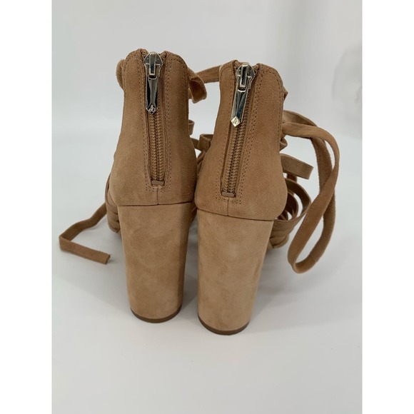 HOST PICK!! Sam Edelman Camel Suede Yarina Caged Strappy Sandal Size 8.5 - Picture 8 of 12